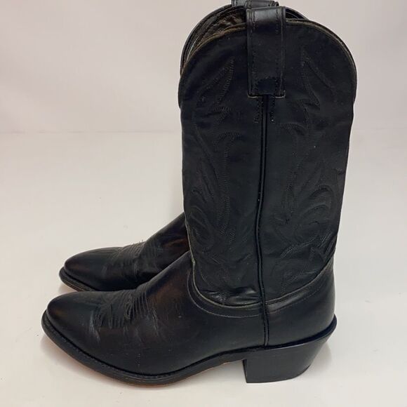 Men’s Laredo Black with Black Stitching Western Cowboy Boots | 9D A22 - Picture 2 of 10